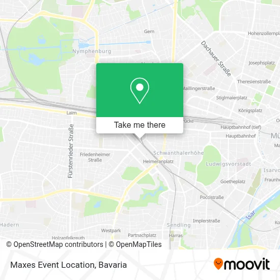 Maxes Event Location map