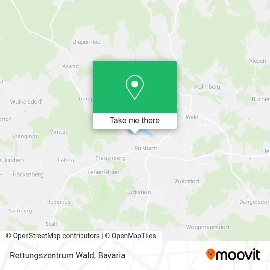 Rettungszentrum Wald map
