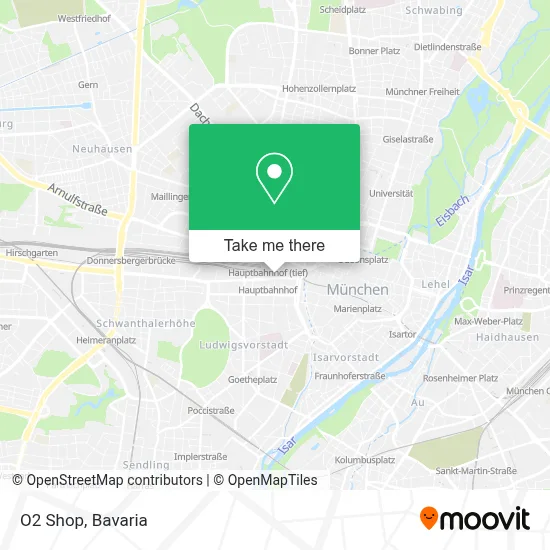 O2 Shop map