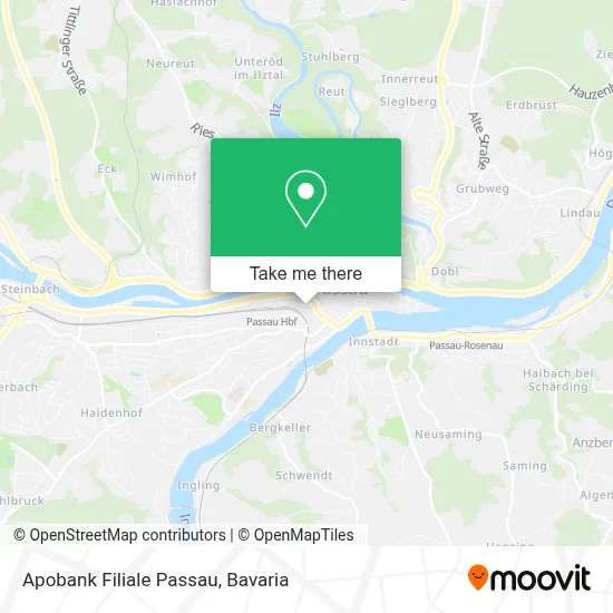 Apobank Filiale Passau map