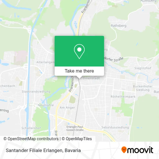 Santander Filiale Erlangen map