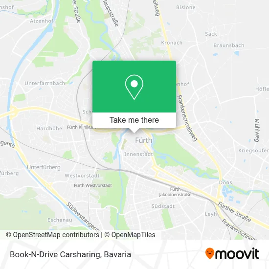 Book-N-Drive Carsharing map