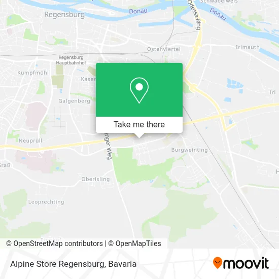 Alpine Store Regensburg map