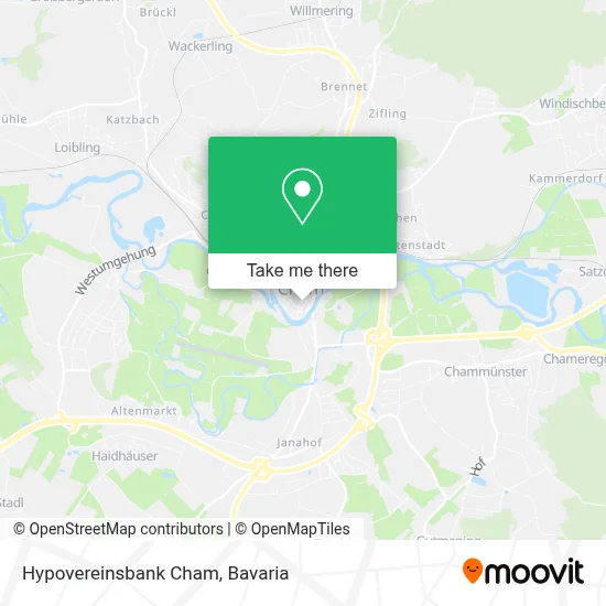 Hypovereinsbank Cham map
