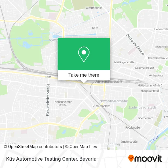 Küs Automotive Testing Center map