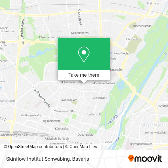 Skinflow Institut Schwabing map