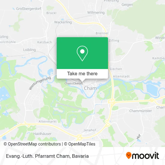 Evang.-Luth. Pfarramt Cham map