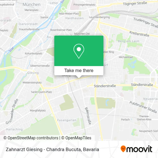 Zahnarzt Giesing - Chandra Bucuta map