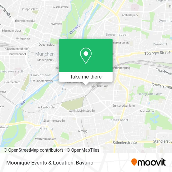 Moonique Events & Location map