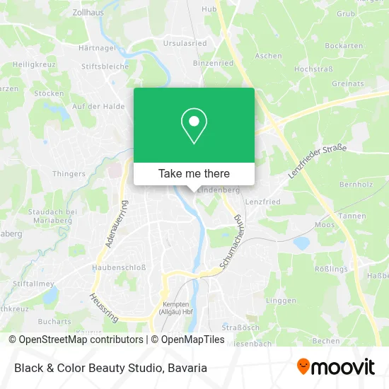 Black & Color Beauty Studio map