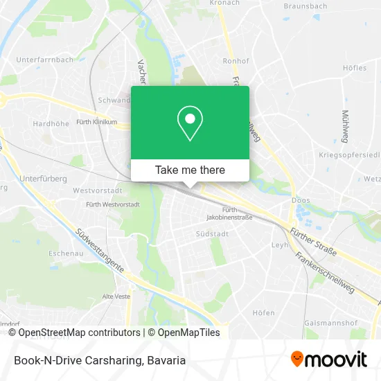 Book-N-Drive Carsharing map