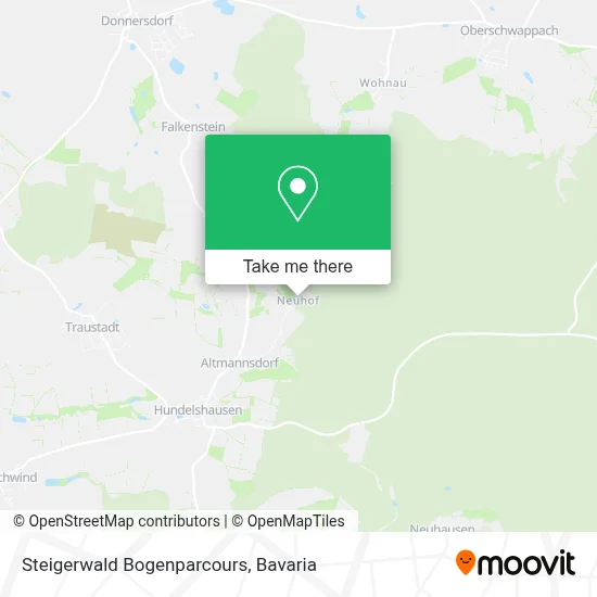 Steigerwald Bogenparcours map