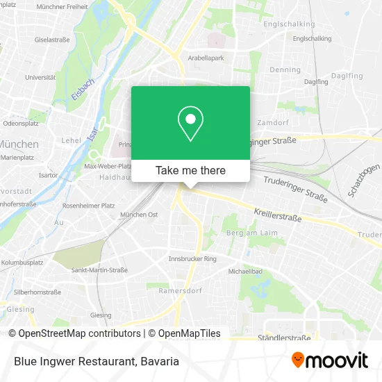Blue Ingwer Restaurant map