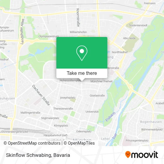 Skinflow Schwabing map