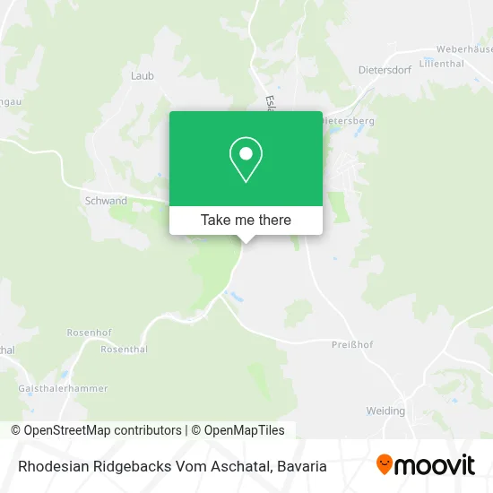 Rhodesian Ridgebacks Vom Aschatal map