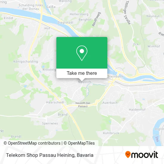 Telekom Shop Passau Heining map