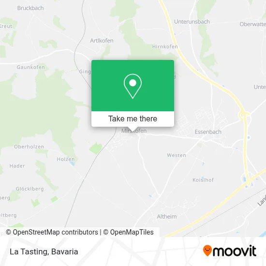 La Tasting map