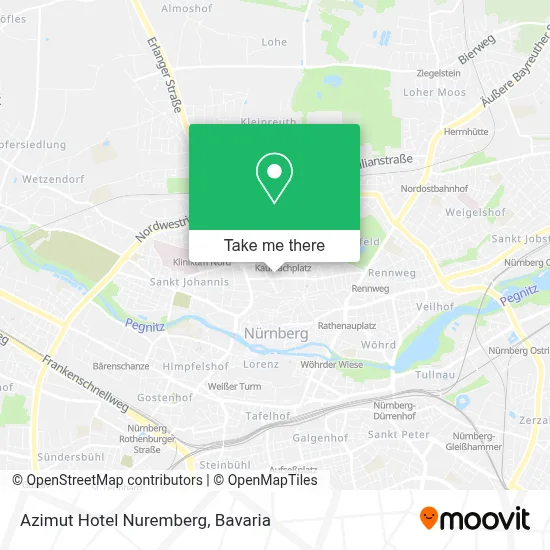 Azimut Hotel Nuremberg map