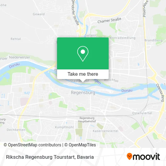 Rikscha Regensburg Tourstart map