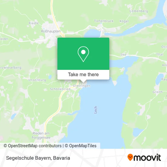 Segelschule Bayern map