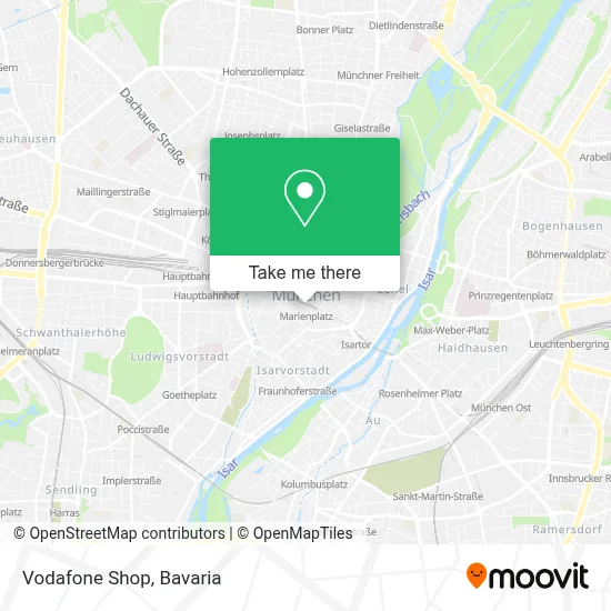Vodafone Shop map