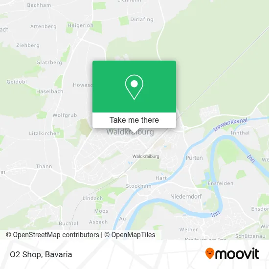 O2 Shop map
