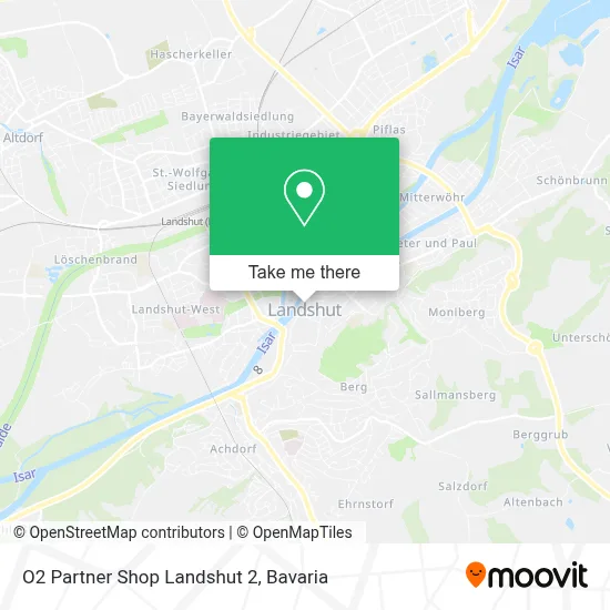 O2 Partner Shop Landshut 2 map