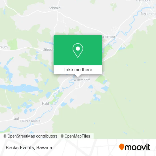 Becks Events map