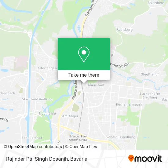 Rajinder Pal Singh Dosanjh map