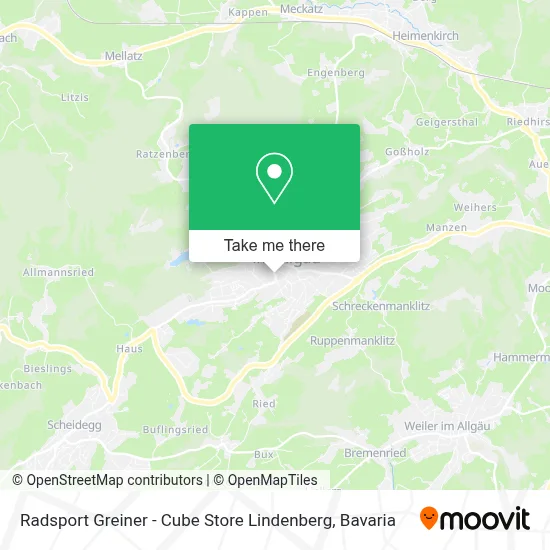Radsport Greiner - Cube Store Lindenberg map