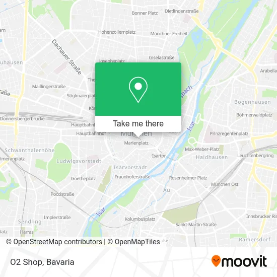 O2 Shop map