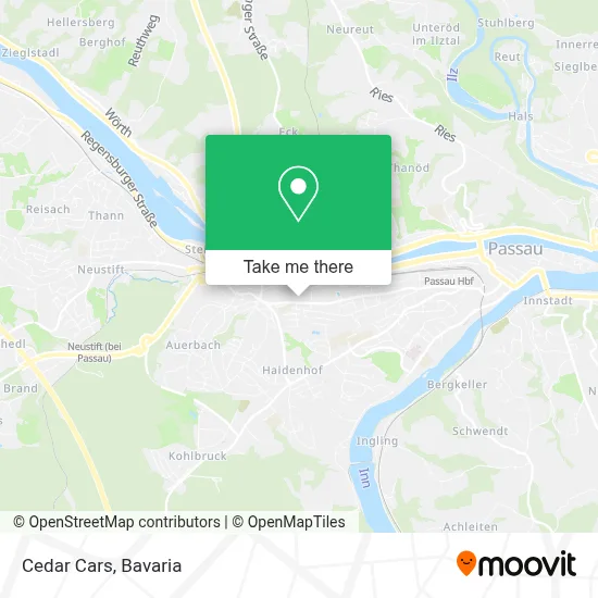 Cedar Cars map
