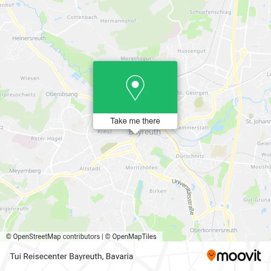 Tui Reisecenter Bayreuth map