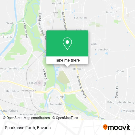 Sparkasse Furth map