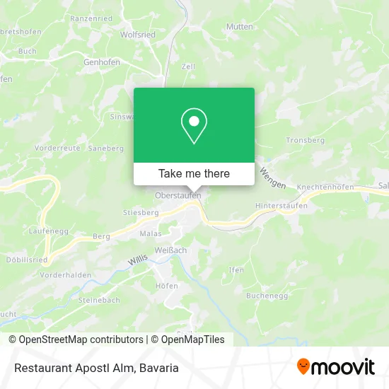 Restaurant Apostl Alm map