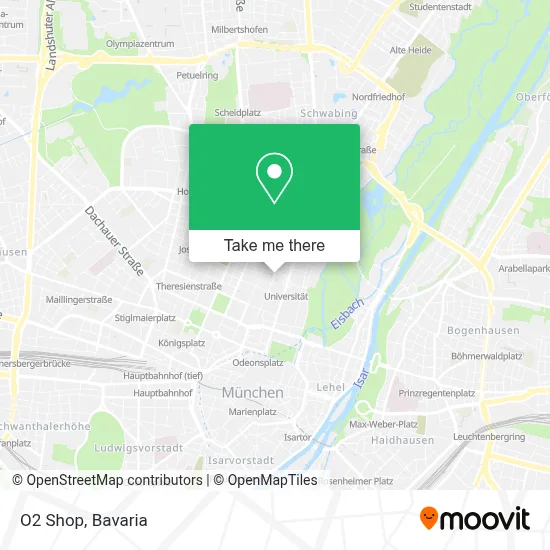O2 Shop map