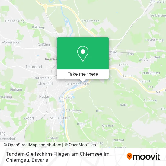 Tandem-Gleitschirm-Fliegen am Chiemsee Im Chiemgau map