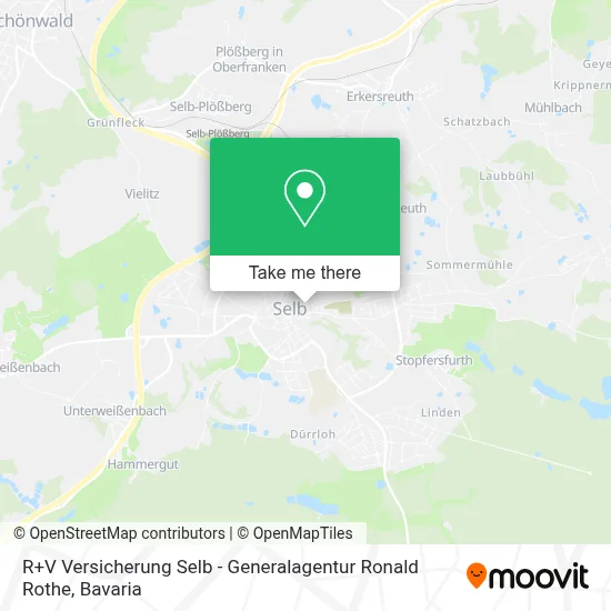 R+V Versicherung Selb - Generalagentur Ronald Rothe map