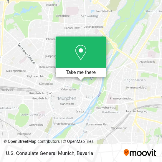 U.S. Consulate General Munich map