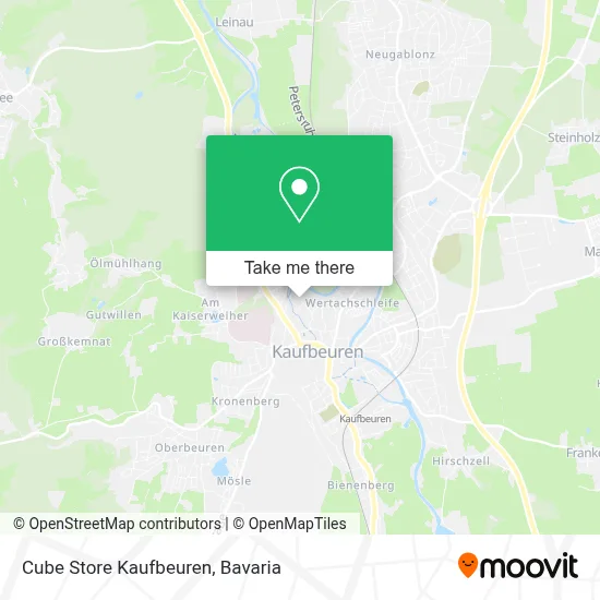 Cube Store Kaufbeuren map