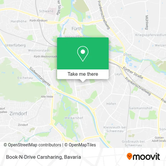 Book-N-Drive Carsharing map