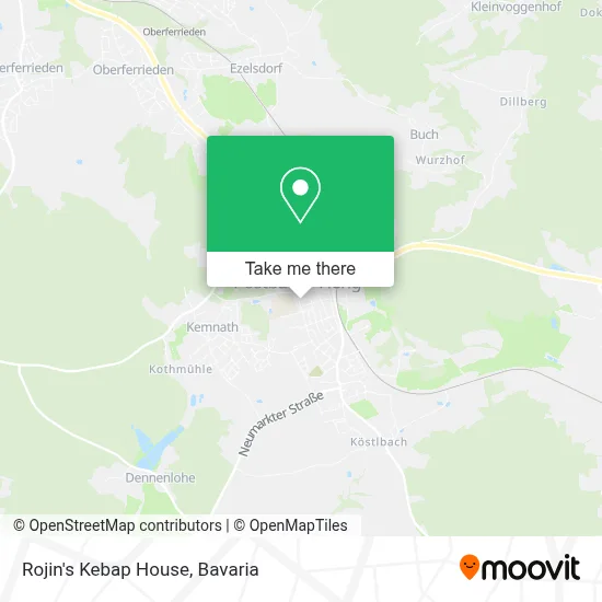 Rojin's Kebap House map