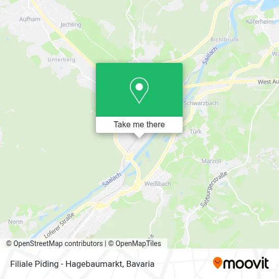 Filiale Piding - Hagebaumarkt map