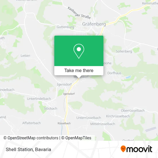 Shell Station map