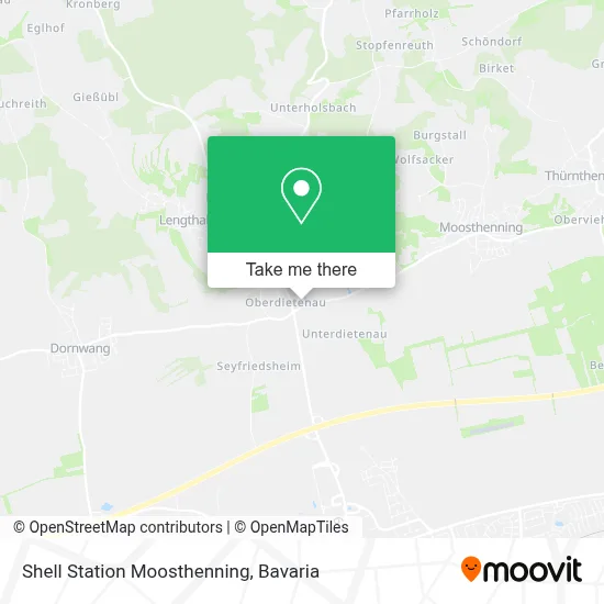 Shell Station Moosthenning map