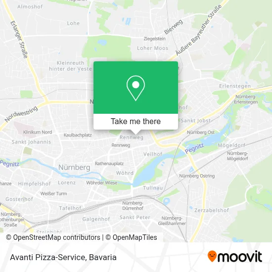 Avanti Pizza-Service map
