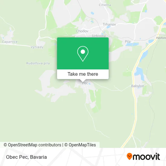 Obec Pec map