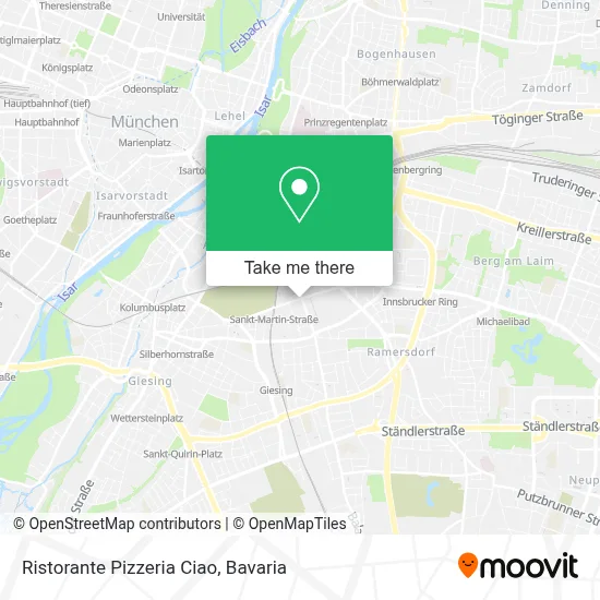 Ristorante Pizzeria Ciao map