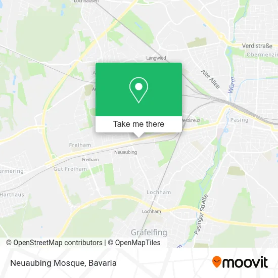 Neuaubing Mosque map