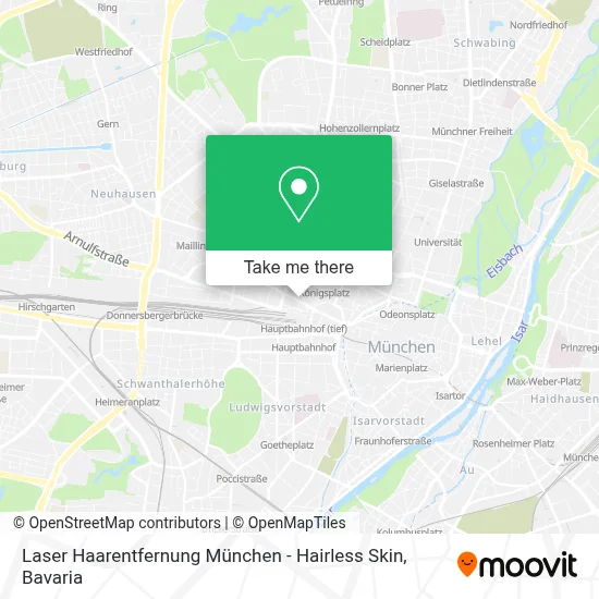 Laser Haarentfernung München - Hairless Skin map